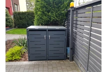 Behuizing voor twee 120l of 240l CoverTech antraciet afvalcontainers