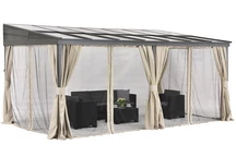 Aluminium terrasoverkapping 3 x 5 m Tarragona Premium Garden Point beige