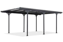 Grote polycarbonaat overkapping Montana 3,13 x 5,02 m CoverTech antracyt