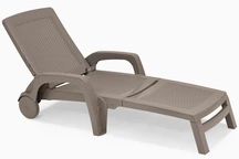 Kunststof rotan ligbed Miami Bica cappuccino