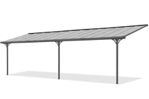 Nevada polycarbonaat terrasoverkapping 3,05 x 8,72 m CoverTech antraciet