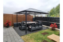 Modern tuinprieel Santiago 3 × 3,6 m Garden Point antraciet
