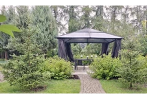 Modern tuinhuisje Santiago Premium 4x4m Tuinpunt antraciet