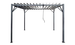 Antraciet terraspergola Tasos 3x3m Tuinpunt