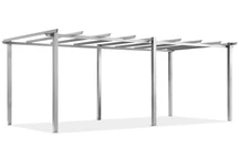 Barbados 3 x 6 m wit Garden Point metalen terras pergola frame