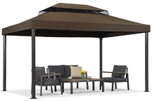 Bruin tuinpaviljoen Valencia 3x4 m Tuinpunt