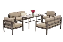 Garden Point Porto Apetito 6 bruine tuinmeubelset