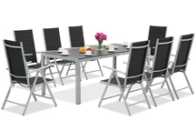 Garden Point aluminium tuinmeubelen met grote Polywood Verona tafel voor 8 personen