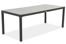 Grote Technorattan tafel Milaan 200 cm Garden Point zwart
