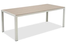 Grote aluminium polywood tuintafel 200 cm Verona Garden Point beige