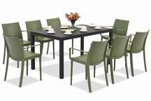 King/Victoria antraciet groene tuinset voor 8 personen Bica