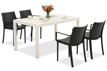 King/Victoria tuinset wit en antraciet voor 4 personen Bica