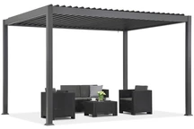 Lagos Premium 3x4 Garden Point vrijstaande terraspergola antraciet en wit