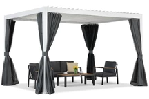 Lagos Premium 3x4 Garden Point vrijstaande terraspergola wit en antraciet