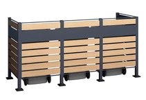 Overdekking voor 3 afvalbakken 120l of 240l Breda CoverTech
