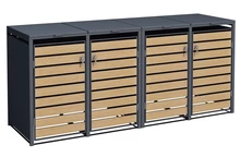 Overdekking voor 4 afvalbakken 120l of 240l Bremen CoverTech