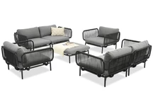 Perez Coffee 6 antraciet Garden Point tuinset