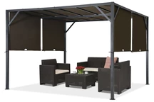 Metalen terraspergola Santorini 3 x 4m bruin Garden Point