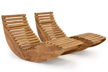 Set van twee Kanpur Garden Point houten ligstoelen