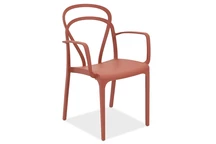 Vague tuinstoel met armleuningen Bica rood