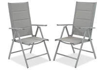 Verona Garden Point aluminium stoelenset - 2 stuks lichtgrijs