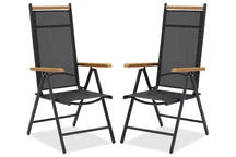Verona Wood Garden Point aluminium stoelenset - 2 stuks