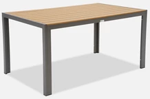 Verona Wood Tuinpunt aluminium polywood tuintafel grijs