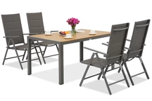 Verona Wood aluminium tuinset voor 4 personen Garden Point grijs
