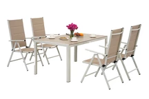 Verona polywood aluminium tuinset voor 4 personen Garden Point beige