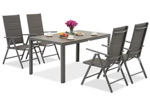 Verona polywood aluminium tuinset voor 4 personen Garden Point grijs