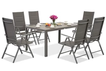 Verona polywood aluminium tuinset voor 6 personen Garden Point grijs
