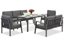 Zakintos Apetito 7 antraciet aluminium set Garden Point