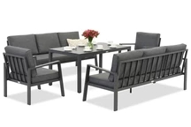 Zakintos Apetito 8 antraciet aluminium set Garden Point