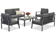 Zakintos Coffee 6 antraciet aluminium set Garden Point