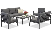 Zakintos Coffee 7 antraciet aluminium set Garden Point