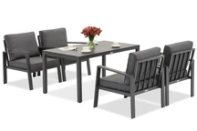 Zakintos Premium 4 antraciet aluminium tuinmeubelen Tuinpunt
