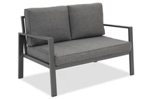 Zakintos antraciet aluminium tweezitsbank Garden Point