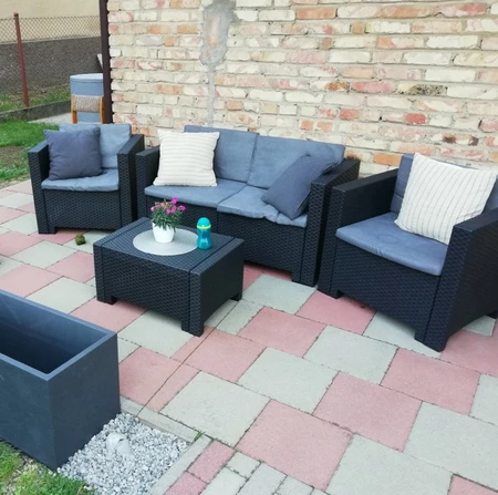 Colorado Coffee 4 antraciet Bica technorattan set