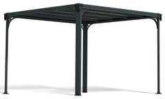 Aluminium tuinprieel Milano Palram - Canopia 3 x 3 m Heat Block antraciet