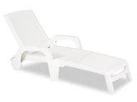 Kunststof rotan ligbed Atlanta Garden Point witte