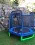 Tuintrampoline met veiligheidsnet aan buitenkant 213 cm Jump Hero groen