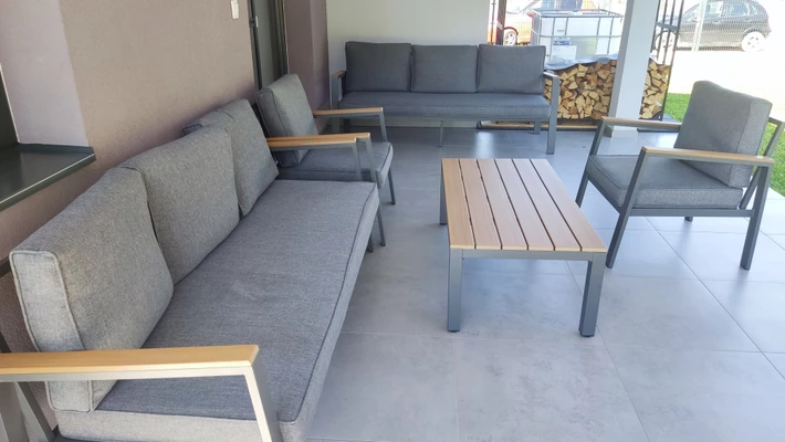 Zakintos Coffee 8 antraciet Garden Point luxe aluminium meubelset